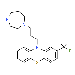 ChemSpider 2D Image | 10-[3-(1,4-Diazepan-1-yl)propyl]-2-(trifluoromethyl)-10H-phenothiazine | C21H24F3N3S
