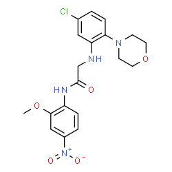 ChemSpider 2D Image | N~2~-[5-Chloro-2-(4-morpholinyl)phenyl]-N-(2-methoxy-4-nitrophenyl)glycinamide | C19H21ClN4O5