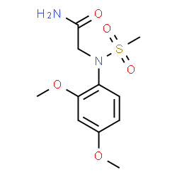 ChemSpider 2D Image | N~2~-(2,4-Dimethoxyphenyl)-N~2~-(methylsulfonyl)glycinamide | C11H16N2O5S
