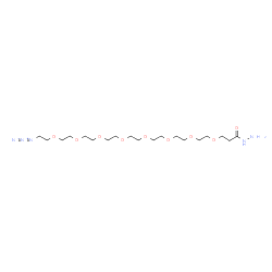 ChemSpider 2D Image | 1-Azido-3,6,9,12,15,18,21,24-octaoxaheptacosane-27-hydrazide | C19H39N5O9