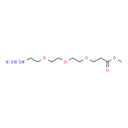 ChemSpider 2D Image | Methyl 3-{2-[2-(2-azidoethoxy)ethoxy]ethoxy}propanoate | C10H19N3O5