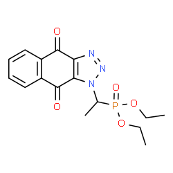 ChemSpider 2D Image | Diethyl [1-(4,9-dioxo-4,9-dihydro-1H-naphtho[2,3-d][1,2,3]triazol-1-yl)ethyl]phosphonate | C16H18N3O5P