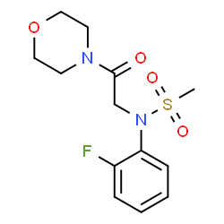 ChemSpider 2D Image | N-(2-Fluorophenyl)-N-[2-(4-morpholinyl)-2-oxoethyl]methanesulfonamide | C13H17FN2O4S