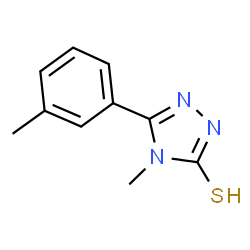 ChemSpider 2D Image | 4-Methyl-5-(m-tolyl)-4H-1,2,4-triazole-3-thiol | C10H11N3S