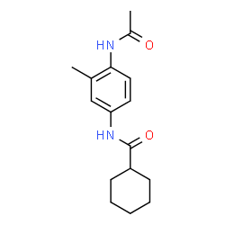 ChemSpider 2D Image | N-(4-Acetamido-3-methylphenyl)cyclohexanecarboxamide | C16H22N2O2
