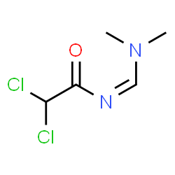 ChemSpider 2D Image | 2,2-Dichloro-N-[(Z)-(dimethylamino)methylene]acetamide | C5H8Cl2N2O