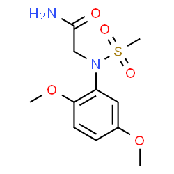 ChemSpider 2D Image | N~2~-(2,5-Dimethoxyphenyl)-N~2~-(methylsulfonyl)glycinamide | C11H16N2O5S