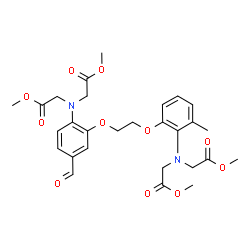 ChemSpider 2D Image | Methyl {[2-(2-{2-[bis(2-methoxy-2-oxoethyl)amino]-5-formylphenoxy}ethoxy)-6-methylphenyl](2-methoxy-2-oxoethyl)amino}acetate | C28H34N2O11