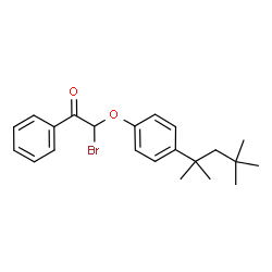 ChemSpider 2D Image | 2-Bromo-1-phenyl-2-[4-(2,4,4-trimethyl-2-pentanyl)phenoxy]ethanone | C22H27BrO2