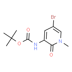 ChemSpider 2D Image | 2-Methyl-2-propanyl (5-bromo-1-methyl-2-oxo-1,2-dihydro-3-pyridinyl)carbamate | C11H15BrN2O3