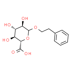 ChemSpider 2D Image | 2-Phenylethyl D-glucopyranosiduronic acid | C14H18O7