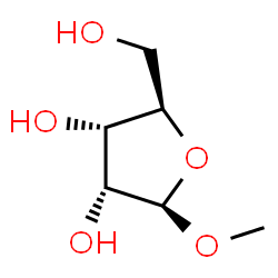 ChemSpider 2D Image | Methyl b-D-Ribofuranoside | C6H12O5