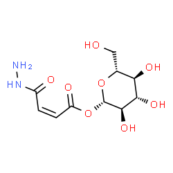 ChemSpider 2D Image | 1-O-[(2Z)-4-Hydrazino-4-oxo-2-butenoyl]-beta-D-glucopyranose | C10H16N2O8