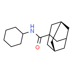 ChemSpider 2D Image | (3R,5R)-N-Cyclohexyl-1-adamantanecarboxamide | C17H27NO
