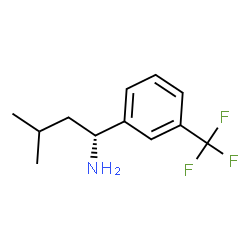 ChemSpider 2D Image | (1R)-3-Methyl-1-[3-(trifluoromethyl)phenyl]-1-butanamine | C12H16F3N