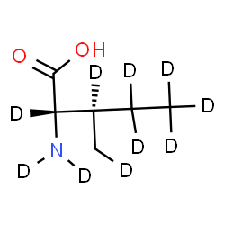 ChemSpider 2D Image | L-(N,N,2,3,3',4,4,5,5,5-~2~H_10_)Isoleucine | C6H3D10NO2