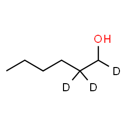 ChemSpider 2D Image | 1-(1,2,2-~2~H_3_)Hexanol | C6H11D3O