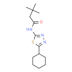 ChemSpider 2D Image | N-(5-Cyclohexyl-1,3,4-thiadiazol-2-yl)-3,3-dimethylbutanamide | C14H23N3OS