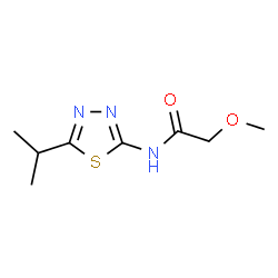 ChemSpider 2D Image | N-(5-Isopropyl-1,3,4-thiadiazol-2-yl)-2-methoxyacetamide | C8H13N3O2S