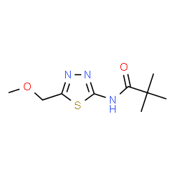 ChemSpider 2D Image | N-[5-(Methoxymethyl)-1,3,4-thiadiazol-2-yl]-2,2-dimethylpropanamide | C9H15N3O2S
