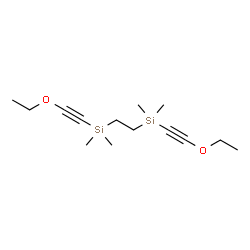 ChemSpider 2D Image | 6,6,9,9-Tetramethyl-3,12-dioxa-6,9-disilatetradeca-4,10-diyne | C14H26O2Si2