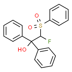 ChemSpider 2D Image | 2-Fluoro-1,1-diphenyl-2-(phenylsulfonyl)ethanol | C20H17FO3S