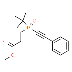 ChemSpider 2D Image | Methyl 3-[(2-methyl-2-propanyl)(phenylethynyl)phosphoryl]propanoate | C16H21O3P