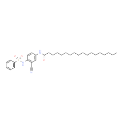 ChemSpider 2D Image | N-{3-Cyano-4-[(phenylsulfonyl)amino]phenyl}octadecanamide | C31H45N3O3S