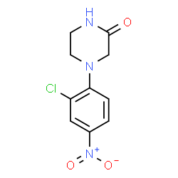 ChemSpider 2D Image | 4-(2-Chloro-4-nitrophenyl)-2-piperazinone | C10H10ClN3O3