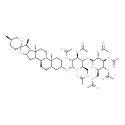 ChemSpider 2D Image | (3beta,5alpha,25R)-Spirostan-3-yl 2,3,6-tri-O-acetyl-4-O-(2,3,4,6-tetra-O-acetyl-beta-D-glucopyranosyl)-alpha-D-glucopyranoside | C53H78O20