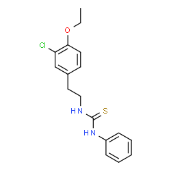 ChemSpider 2D Image | 1-[2-(3-Chloro-4-ethoxyphenyl)ethyl]-3-phenylthiourea | C17H19ClN2OS