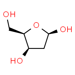 ChemSpider 2D Image | 2-Deoxy-Î²-D-threo-pentofuranose | C5H10O4