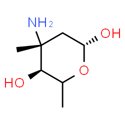 ChemSpider 2D Image | (5xi)-3-Amino-2,3,6-trideoxy-3-methyl-beta-D-threo-hexopyranose | C7H15NO3