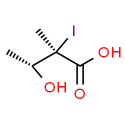 ChemSpider 2D Image | (2R,3R)-3-Hydroxy-2-iodo-2-methylbutanoic acid | C5H9IO3