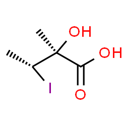 ChemSpider 2D Image | (2S,3R)-2-Hydroxy-3-iodo-2-methylbutanoic acid | C5H9IO3
