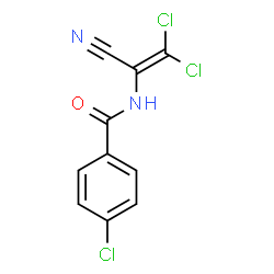 ChemSpider 2D Image | 4-Chloro-N-(2,2-dichloro-1-cyanovinyl)benzamide | C10H5Cl3N2O