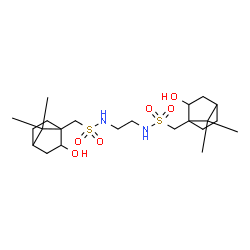 ChemSpider 2D Image | N,N'-1,2-Ethanediylbis[1-(2-hydroxy-7,7-dimethylbicyclo[2.2.1]hept-1-yl)methanesulfonamide] | C22H40N2O6S2