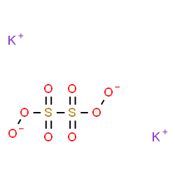 ChemSpider 2D Image | Dipotassium 2,2'-(1,1,2,2-tetraoxido-1lambda~6~,2lambda~6~-disulfane-1,2-diyl)didioxidanide | K2O8S2