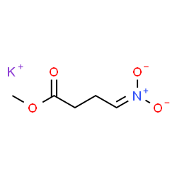 ChemSpider 2D Image | Potassium [(4-methoxy-4-oxobutylidene)(oxido)-lambda~5~-azanyl]oxidanide | C5H8KNO4