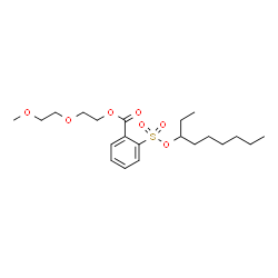 ChemSpider 2D Image | 2-(2-Methoxyethoxy)ethyl 2-[(3-nonanyloxy)sulfonyl]benzoate | C21H34O7S