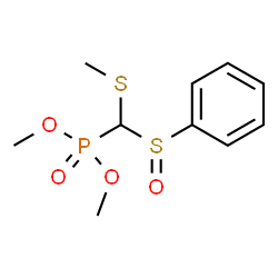 ChemSpider 2D Image | Dimethyl [(methylsulfanyl)(phenylsulfinyl)methyl]phosphonate | C10H15O4PS2