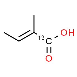 ChemSpider 2D Image | (2E)-2-Methyl(1-~13~C)-2-butenoic acid | C413CH8O2
