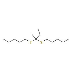 ChemSpider 2D Image | 1-{[2-(Pentylsulfanyl)-2-butanyl]sulfanyl}pentane | C14H30S2