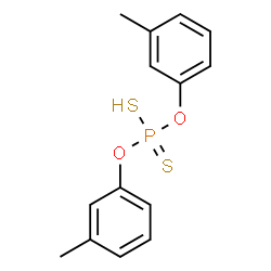 ChemSpider 2D Image | O,O-Bis(3-methylphenyl) hydrogen phosphorodithioate | C14H15O2PS2
