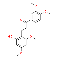 ChemSpider 2D Image | 1-(3,4-Dimethoxyphenyl)-3-(2-hydroxy-4,6-dimethoxyphenyl)-1-propanone | C19H22O6