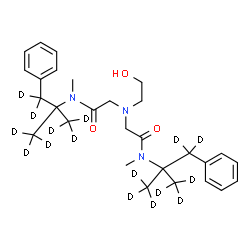 ChemSpider 2D Image | 2,2'-[(2-Hydroxyethyl)imino]bis{N-methyl-N-[2-(~2~H_3_)methyl-1-phenyl(~2~H_5_)-2-propanyl]acetamide} | C28H25D16N3O3