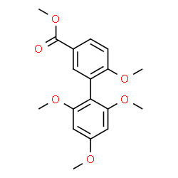 ChemSpider 2D Image | Methyl 2',4',6,6'-tetramethoxy-3-biphenylcarboxylate | C18H20O6