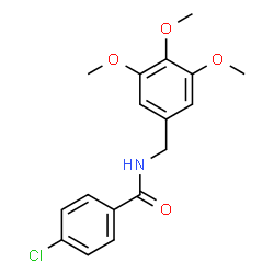 ChemSpider 2D Image | 4-Chloro-N-(3,4,5-trimethoxybenzyl)benzamide | C17H18ClNO4