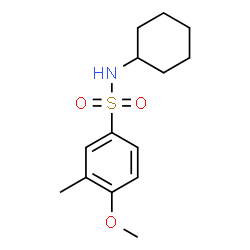 ChemSpider 2D Image | N-Cyclohexyl-4-methoxy-3-methylbenzenesulfonamide | C14H21NO3S