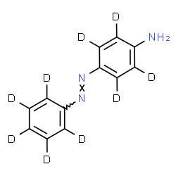 ChemSpider 2D Image | 4-[(E)-(~2~H_5_)Phenyldiazenyl](~2~H_4_)aniline | C12H2D9N3